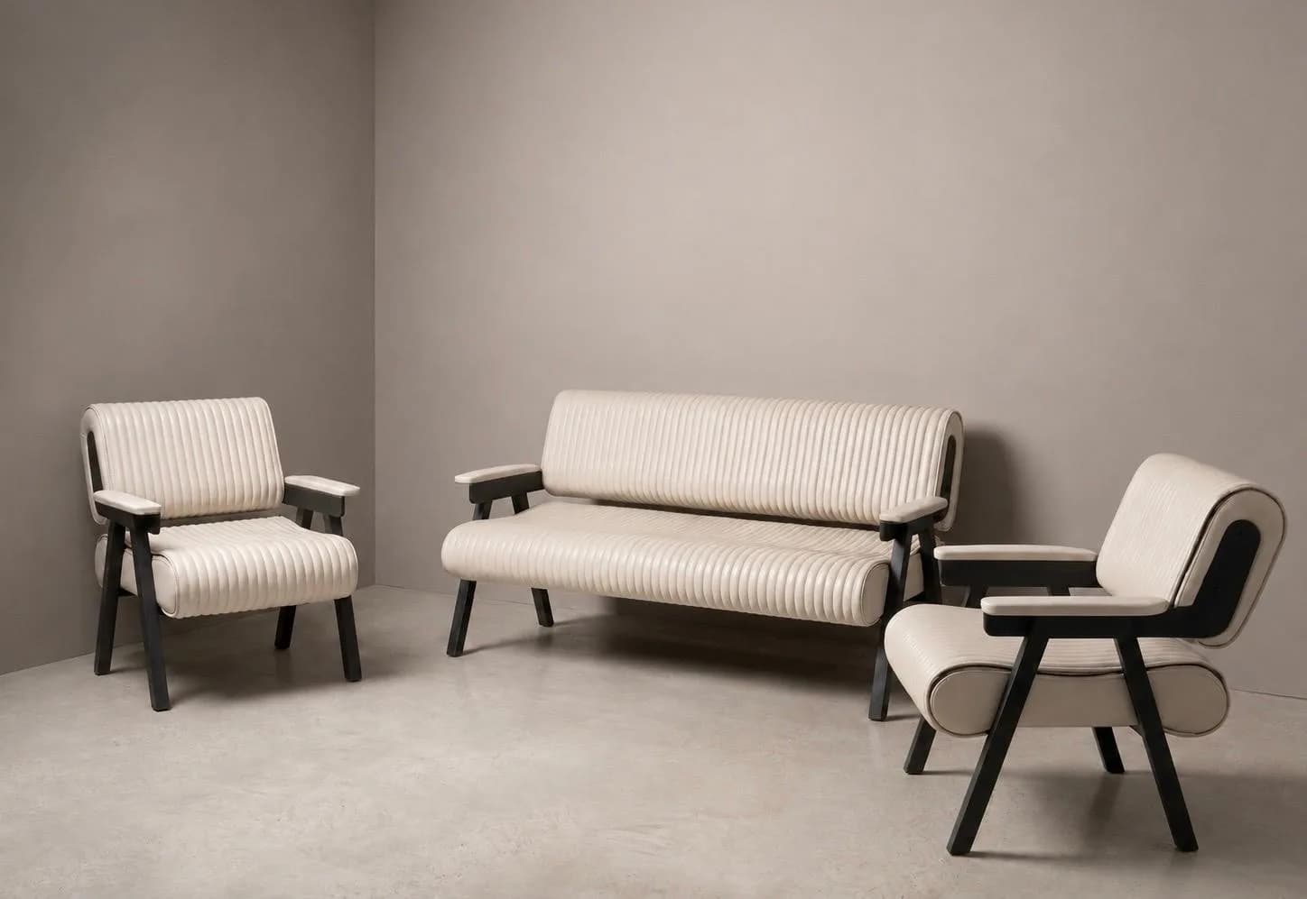 B-03 Krem Kumaş Lounge Takımı