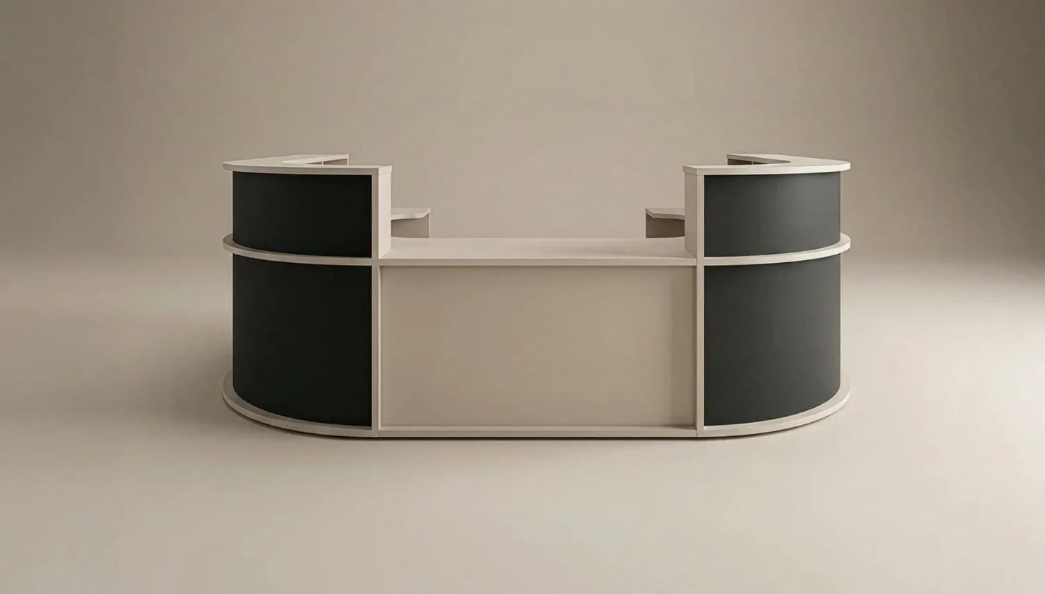 R-07 Oval Uçlu U Resepsiyon Bankosu