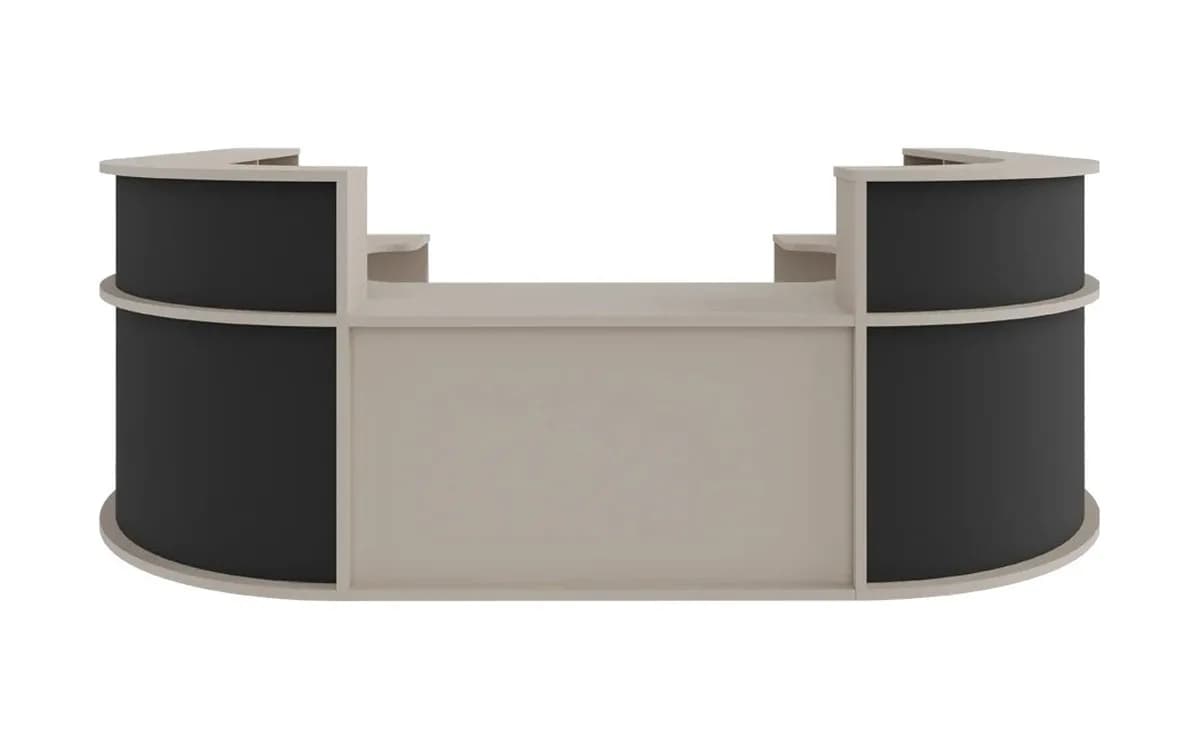 R-07 Oval Uçlu U Resepsiyon Bankosu – görünüm 3