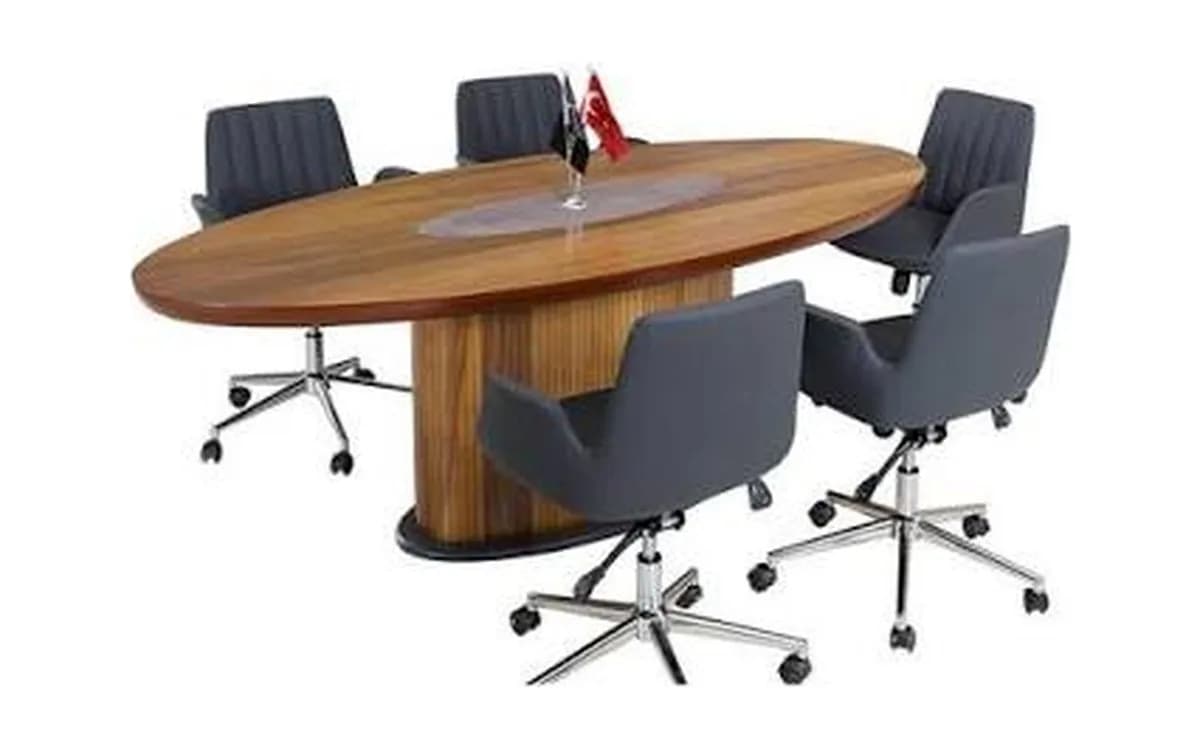 T-05 Oval Ceviz Toplantı Masası
